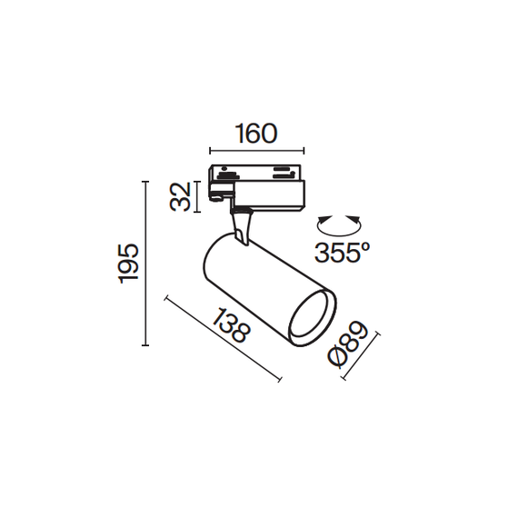 LED Прожектор Vuoro 4L TR029-3-26W3K-S-W Maytoni 26W 3000K | Osvetlenieto.bg