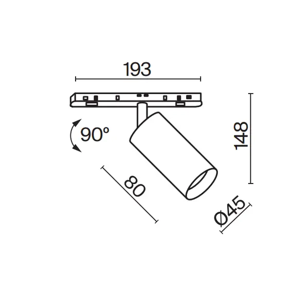 LED Прожектор магнитна шина Exility Focus LED TR032-2-5W3K-S-B Maytoni 5W 3000K | Osvetlenieto.bg