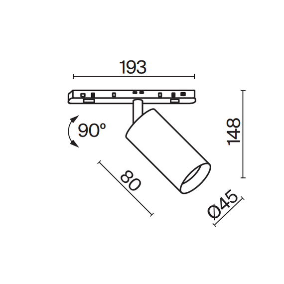 LED Прожектор за магнитна шина Exility-thin Focus LED TR032-2-5W4K-S-B Maytoni 5W 4000K | Osvetlenieto.bg