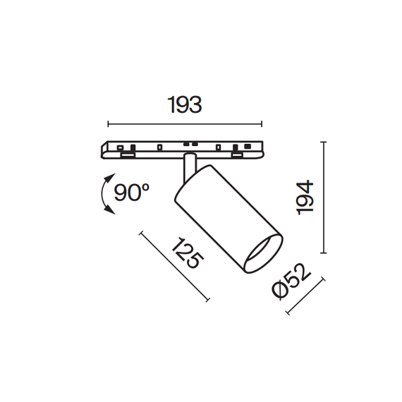 LED Прожектор за магнитна шина Exility-thin TR032-2-12W3K-S-B Maytoni 12W 3000K | Osvetlenieto.bg