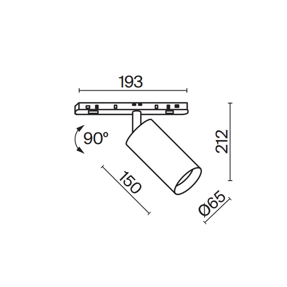 LED Прожектор за магнитна шина Exility-thin TR032-2-20W4K-S-B Maytoni 20W 4000K | Osvetlenieto.bg