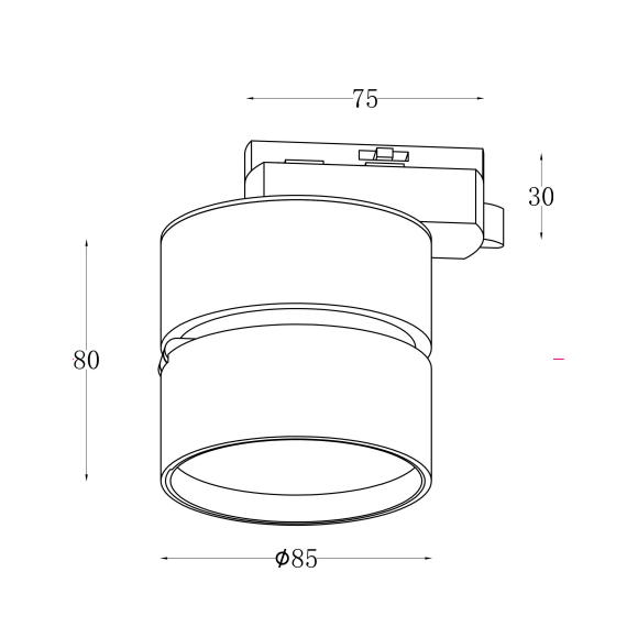 LED Спот за шина ONDA Maytoni TR007-1-12W3K-B Maytoni 12W 3000K | Osvetlenieto.bg
