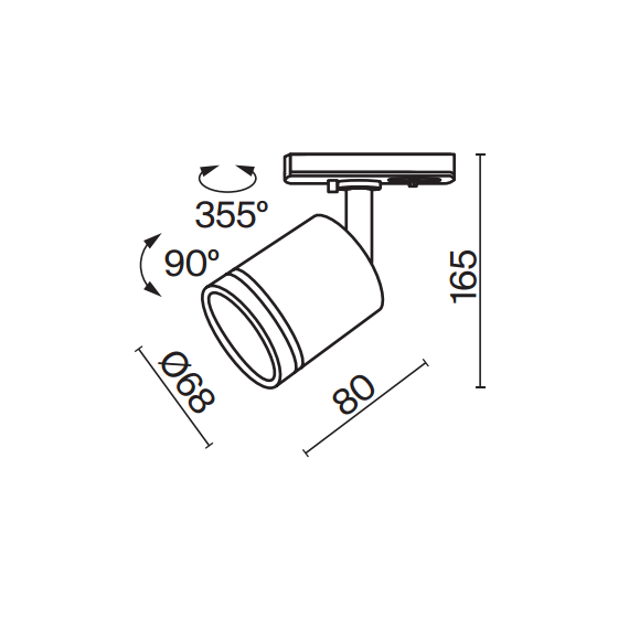 LED Спот за шина Orlo Maytoni TR085-1-5W3K-W Maytoni 5W 3000K | Osvetlenieto.bg