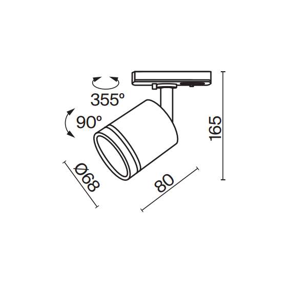 LED Спот за шина Orlo Maytoni TR085-1-5W4K-B Maytoni 5W 4000K | Osvetlenieto.bg