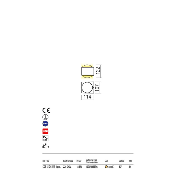 LED Външен аплик ARI 90275 Redo IP65 | Osvetlenieto.bg