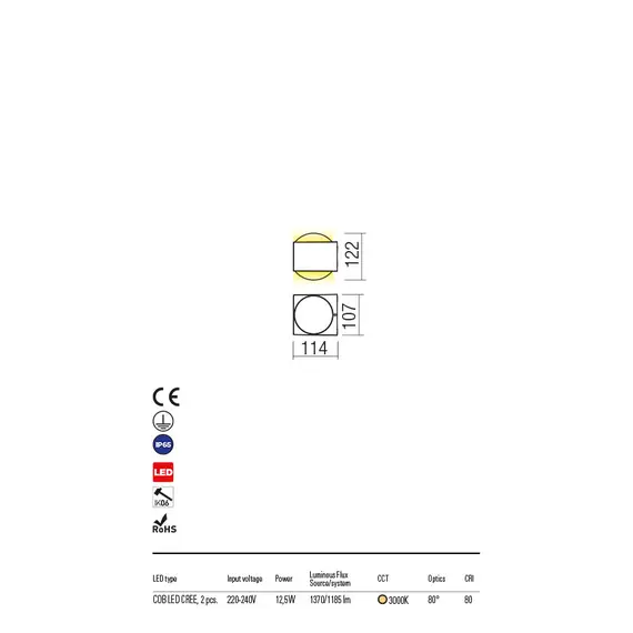 LED Външен аплик ARI 90275 Redo IP65 | Osvetlenieto.bg