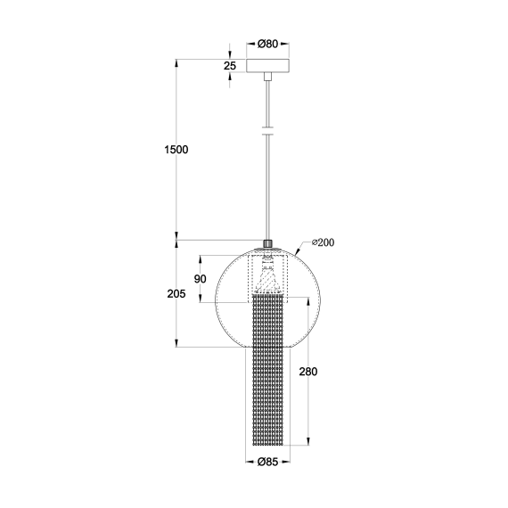 Пендел Flusso P095PL-01BZ Maytoni 1xGU10 | Osvetlenieto.bg