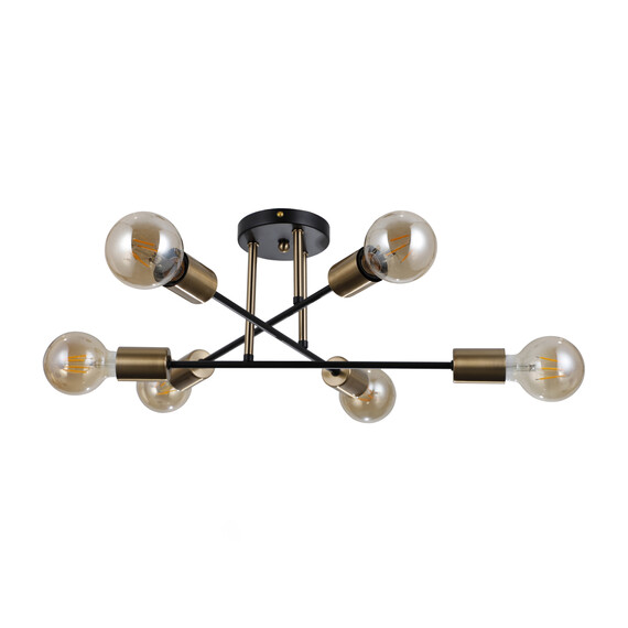 Плафон Formio PND-4052-6-BL-HBR Italux 6xE27 | Osvetlenieto.bg