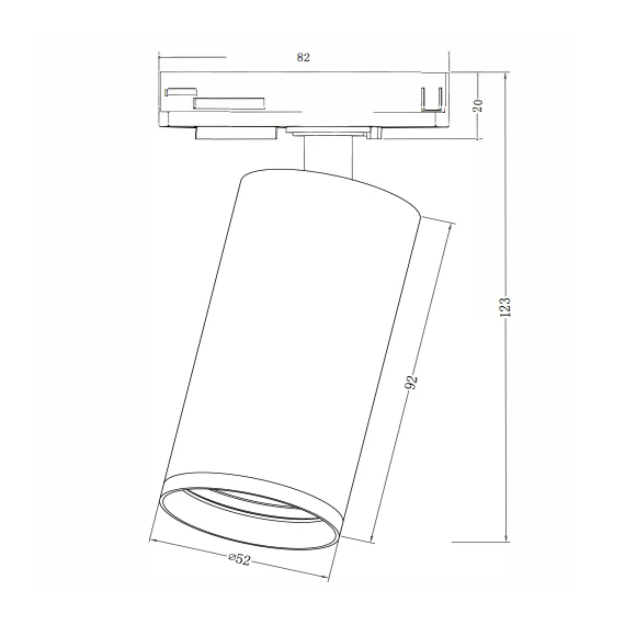Спот за шина Track Graphite TR020-1-U-GU10-BGF Maytoni 1xGU10 | Osvetlenieto.bg