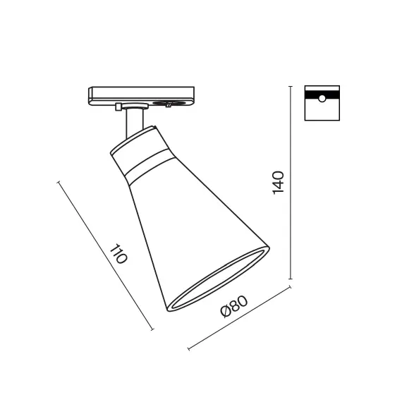 Спот за шина Virar TR022-1-GU10-B Maytoni 1xGU10 | Osvetlenieto.bg