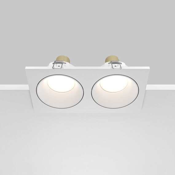 Двойна луна за баня за вграждане Zoom DL033-2-02W Maytoni 2xGU10 IP65 | Osvetlenieto.bg