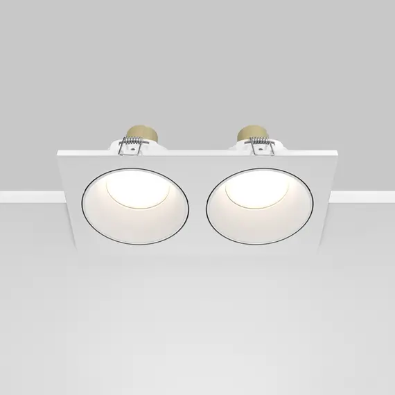 Двойна луна за баня за вграждане Zoom DL033-2-02W Maytoni 2xGU10 IP65 | Osvetlenieto.bg