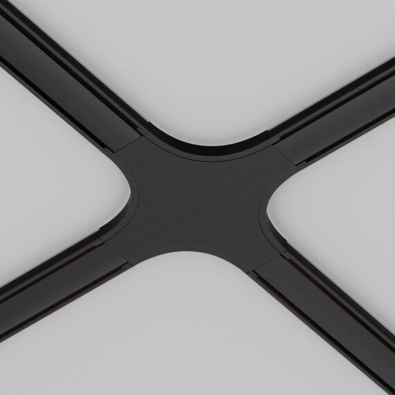 Х конектор за магнитна шина Radity Black TRA084CX-11B Maytoni | Osvetlenieto.bg