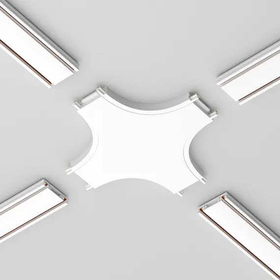 Х конектор за магнитна шина Radity White TRA084CX-11W Maytoni | Osvetlenieto.bg