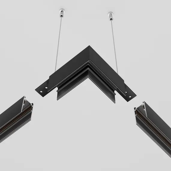 Хоризонтален ъгъл магнитна шина за открит монтаж Exility TRA034HCL-41B Maytoni | Osvetlenieto.bg