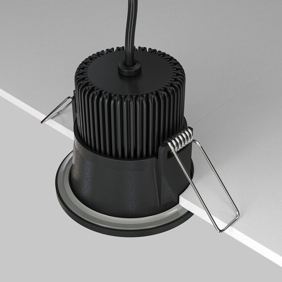LED Луна за баня за вграждане Zoom DL034-01-06W3K-B Maytoni 6W 3000K IP65 | Osvetlenieto.bg