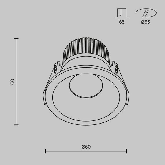LED Луна за баня за вграждане Zoom DL034-01-06W4K-W Maytoni 6W 4000K IP65 | Osvetlenieto.bg LED Луна за баня за вграждане Zoom DL034-01-06W4K-W Maytoni 6W 4000K IP65 | Osvetlenieto.bg