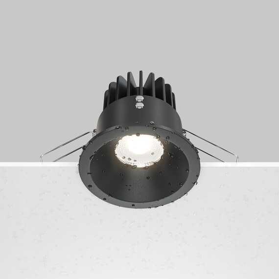 LED Луна за баня за вграждане Zoom DL034-L12W4K-B Maytoni 12W 4000K IP65 | Osvetlenieto.bg