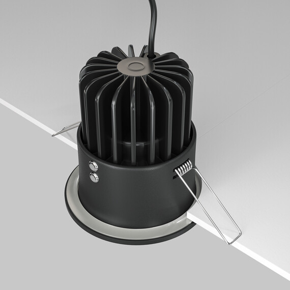 LED Луна за баня за вграждане Zoom DL034-L12W4K-B Maytoni 12W 4000K IP65 | Osvetlenieto.bg