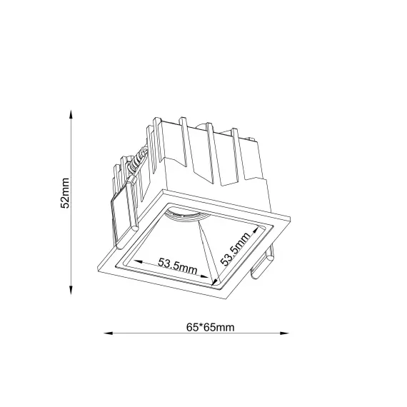 LED Луна за вграждане Alfa LED DL043-01-10W3K-SQ-WB Maytoni 10W 3000K | Osvetlenieto.bg