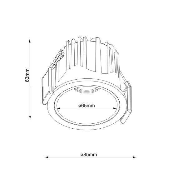LED Луна за вграждане Alfa LED DL043-01-15W3K-RD-WB Maytoni 15W 3000K | Osvetlenieto.bg
