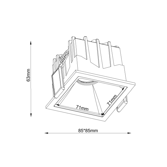 LED Луна за вграждане Alfa LED DL043-01-15W3K-SQ-WB Maytoni 15W 3000K | Osvetlenieto.bg