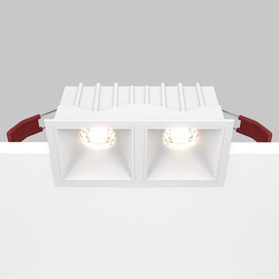 LED Луна за вграждане Alfa LED DL043-02-10W3K-SQ-W Maytoni 2x10W 3000K | Osvetlenieto.bg