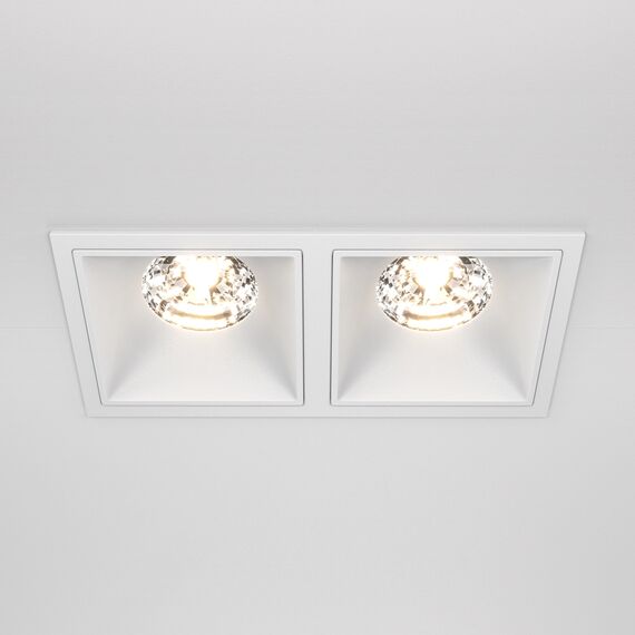LED Луна за вграждане Alfa LED DL043-02-15W3K-SQ-W Maytoni 2x15W 3000K | Osvetlenieto.bg
