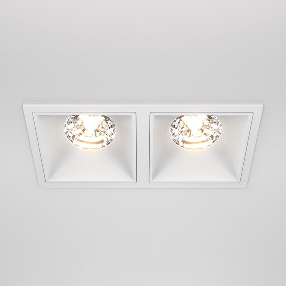 LED Луна за вграждане Alfa LED DL043-02-15W3K-SQ-W Maytoni 2x15W 3000K | Osvetlenieto.bg