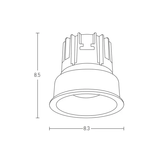 LED Луна за вграждане ZAMBELIS S078 SPOT LIGHT BLACK 13W 3000K | Osvetlenieto.bg