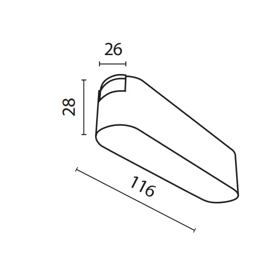 LED осветител за магнитна шина Radity Black TR080-1-6W3K-B Maytoni 6W 3000K | Osvetlenieto.bg
