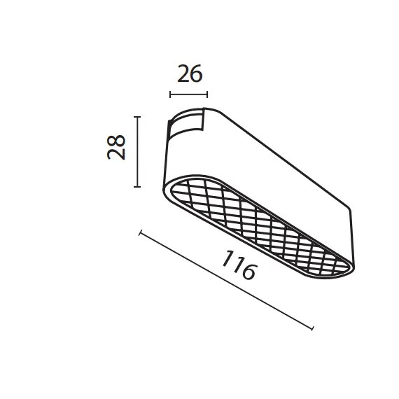 LED осветител за магнитна шина Radity Grid Black TR084-1-6W3K-B Maytoni 6W 3000K | Osvetlenieto.bg
