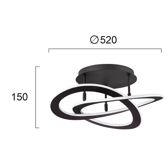 LED Плафон CHARLIE 4235700 Viokef 40W 3000K | Osvetlenieto.bg