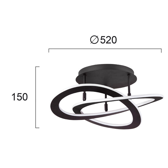 LED Плафон CHARLIE 4235700 Viokef 40W 3000K | Osvetlenieto.bg