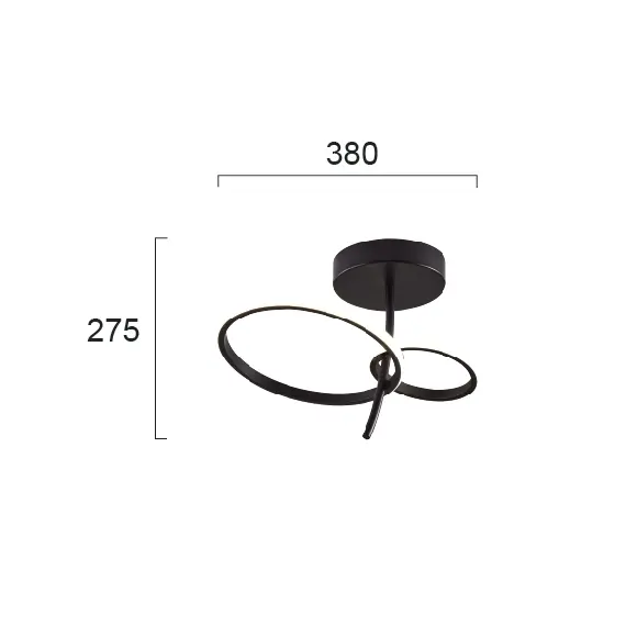 LED Плафон DOUBLE 4275900 Viokef 25W 3000K | Osvetlenieto.bg