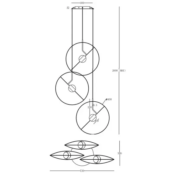 LED Полилей Reflex MOD154PL-L6W3K1 Maytoni 40W 3000K | Osvetlenieto.bg