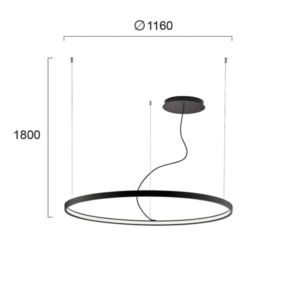 LED Полилей VERDI 4224401 Viokef 69W 4000K | Osvetlenieto.bg