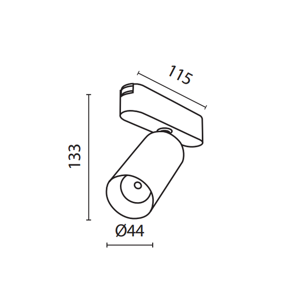 LED Прожектор за магнитна шина Radity Black TR103-1-12W4K-M-B Maytoni 12W 4000K | Osvetlenieto.bg