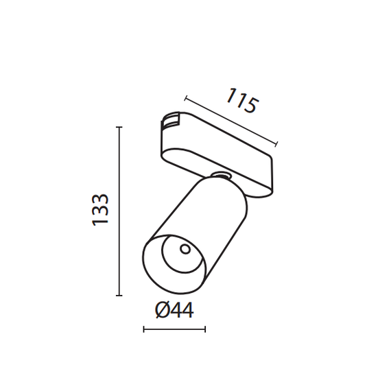 LED Прожектор за магнитна шина Radity Focus LED TR103-1-12W3K-M-B Maytoni 12W 3000K | Osvetlenieto.bg