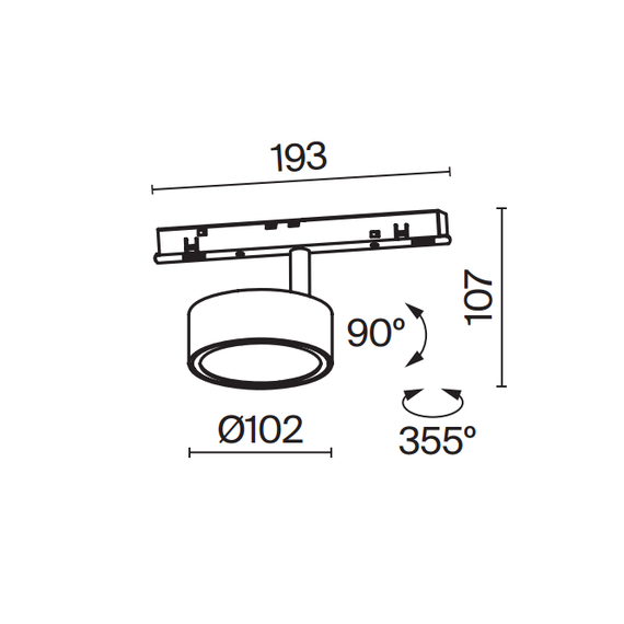 LED Спот за магнитна шина Exility-thin Rado TR040-2-18W4K Maytoni 18W 4000K | Osvetlenieto.bg