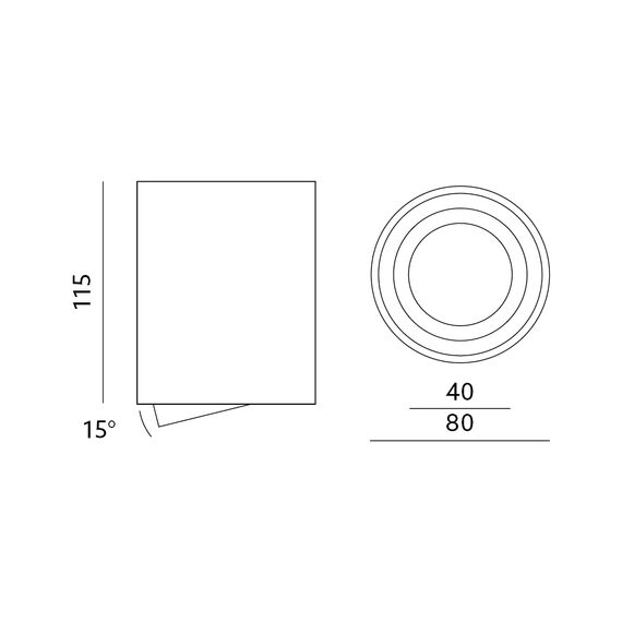 Луна за открит монтаж OH36L GU10 D8 cm H:11.5 cm | Osvetlenieto.bg
