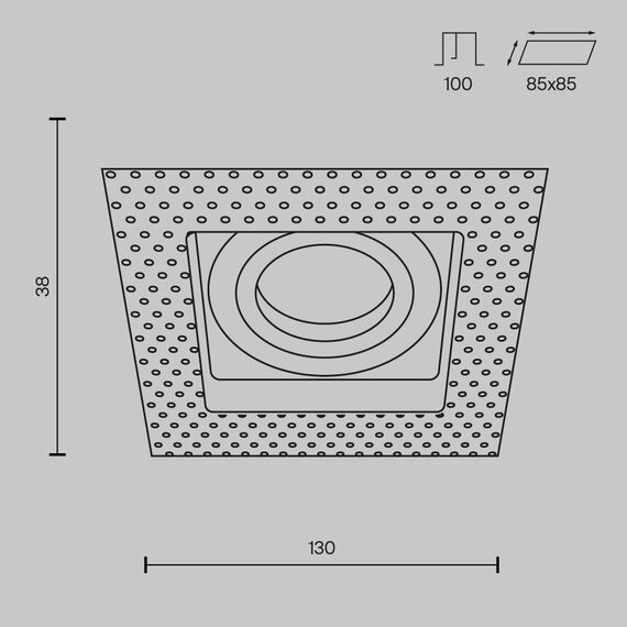 Луна за вграждане Atom DL003-01-W Maytoni 1xGU10 | Osvetlenieto.bg