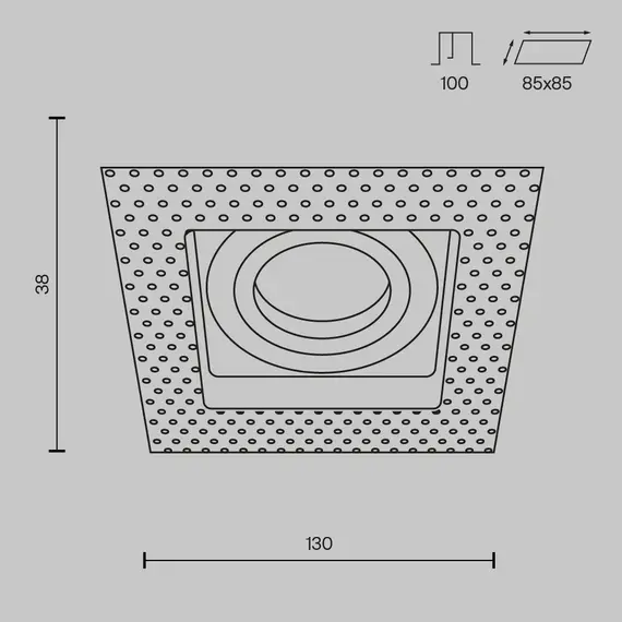 Луна за вграждане Atom DL003-01-W Maytoni 1xGU10 | Osvetlenieto.bg
