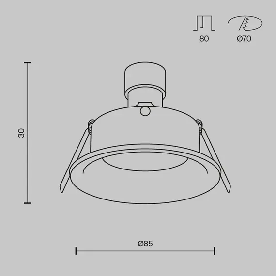 Луна за вграждане бяла Slim Maytoni DL027-2-01W 1xGU10 | Osvetlenieto.bg