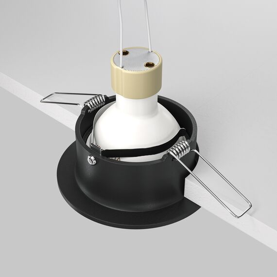 Луна за вграждане черна Slim Maytoni DL027-2-01B 1xGU10 | Osvetlenieto.bg