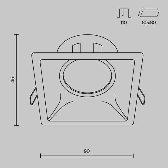 Луна за вграждане Dot DL029-2-01B Maytoni 1xGU10 | Osvetlenieto.bg
