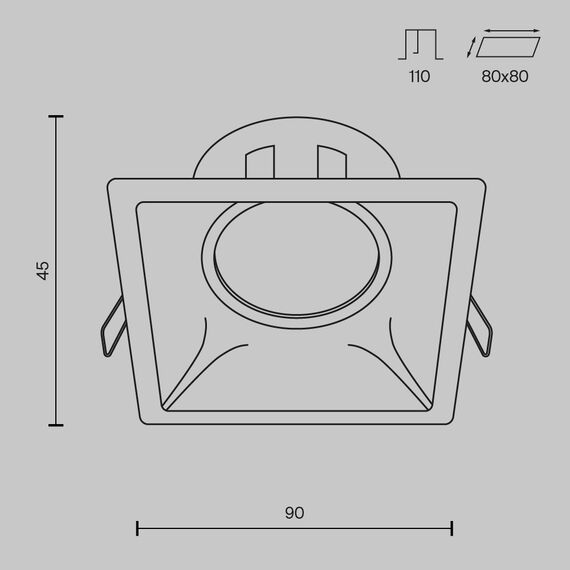 Луна за вграждане Dot DL029-2-01W Maytoni 1xGU10 | Osvetlenieto.bg