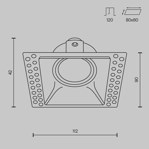 Луна за вграждане DOT DL042-01-SQ-W Maytoni 1xGU10 | Osvetlenieto.bg