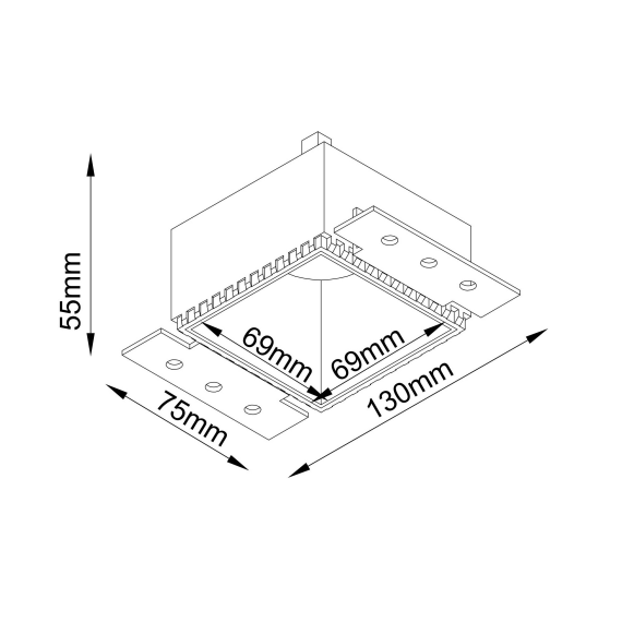 Луна за вграждане Share DL051-01-GU10-SQ-WS Maytoni 1xGU10 | Osvetlenieto.bg