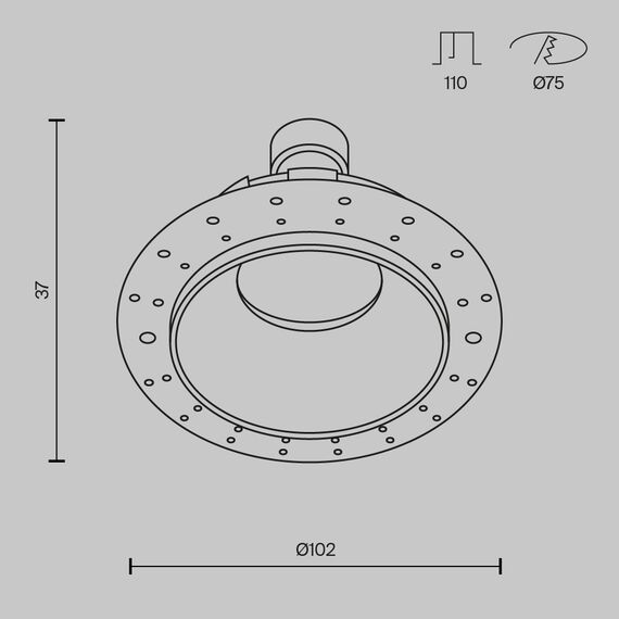 Луна за вграждане Share DL051-U-2W Maytoni 1xGU10 | Osvetlenieto.bg